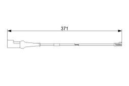 Warning Contact, brake pad wear BOSCH 1987473576