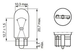 Bulb, licence plate light