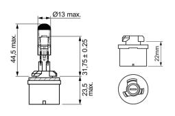 Bulb, front fog light BOSCH 1987302024