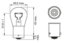 Bulb, direction indicator BOSCH 1 987 301 018