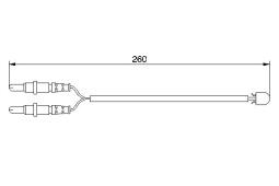 Warning Contact, brake pad wear BOSCH 1987474975