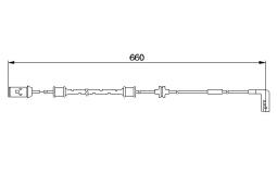 Warning Contact, brake pad wear BOSCH 1987474936