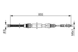 Cable Pull, parking brake BOSCH 1 987 477 148