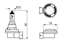 Bulb, front fog light BOSCH 1987302089