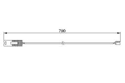 Warning Contact, brake pad wear BOSCH 1987474926
