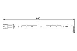 Warning Contact, brake pad wear BOSCH 1987474971