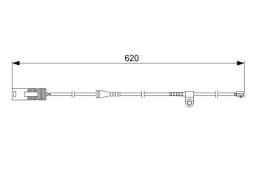 Warning Contact, brake pad wear BOSCH 1987474955