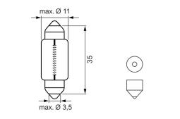 Bulb, licence plate light