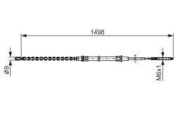 Cable Pull, parking brake BOSCH 1 987 477 338