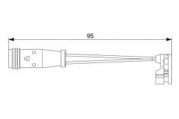 Warning Contact, brake pad wear BOSCH 1 987 473 006