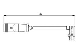 Warning Contact, brake pad wear BOSCH 1987473036