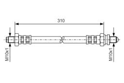 Brake Hose BOSCH 1 987 476 407