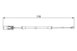 Warning Contact, brake pad wear BOSCH 1 987 474 925