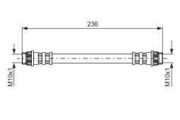 Brake Hose BOSCH 1 987 476 703