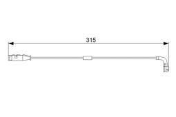 Warning Contact, brake pad wear BOSCH 1987473039