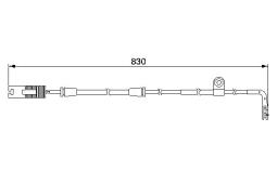 Warning Contact, brake pad wear BOSCH 1 987 474 958