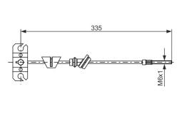 Cable Pull, parking brake BOSCH 1 987 482 225