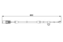 Warning Contact, brake pad wear BOSCH 1987474945