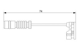 Warning Contact, brake pad wear BOSCH 1987473008