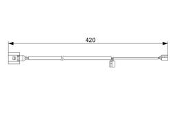 Warning Contact, brake pad wear BOSCH 1987473012