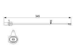 Warning Contact, brake pad wear BOSCH 1 987 474 507