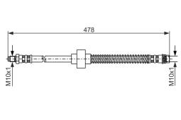 Brake Hose BOSCH 1 987 476 868