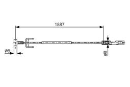 Cable Pull, parking brake BOSCH 1 987 482 292