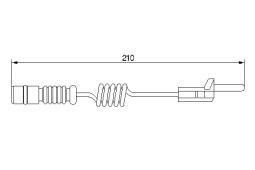 Warning Contact, brake pad wear BOSCH 1 987 474 969