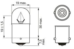 Bulb, clearance/end outline marker light BOSCH 1 987 302 505