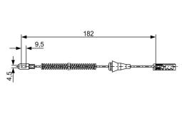 Cable Pull, parking brake BOSCH 1 987 482 449