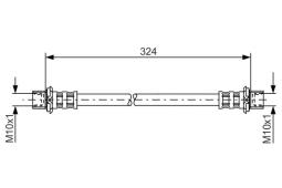 Brake Hose BOSCH 1 987 481 016