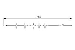 Warning Contact, brake pad wear BOSCH 1987473015