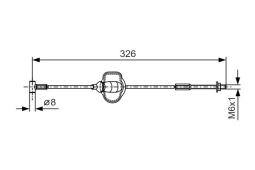 Cable Pull, parking brake BOSCH 1 987 477 929