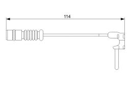 Warning Contact, brake pad wear BOSCH 1987473011