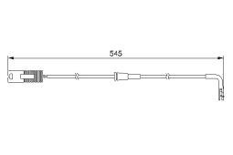 Warning Contact, brake pad wear BOSCH 1987474940