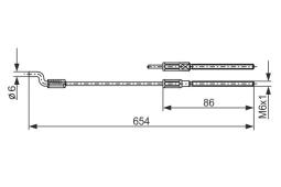 Cable Pull, parking brake BOSCH 1 987 477 833