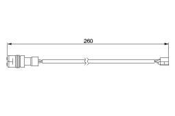 Warning Contact, brake pad wear BOSCH 1987474987