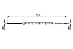 Cable Pull, parking brake BOSCH 1 987 482 865