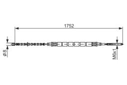 Cable Pull, parking brake BOSCH 1 987 477 690