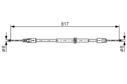 Cable Pull, parking brake BOSCH 1 987 482 024