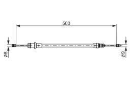 Cable Pull, parking brake BOSCH 1 987 477 565