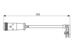 Warning Contact, brake pad wear BOSCH 1987473037