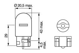 Bulb, direction indicator BOSCH 1 987 302 251