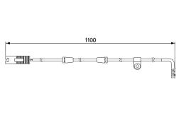Warning Contact, brake pad wear BOSCH 1987474942