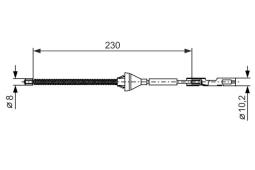 Cable Pull, parking brake BOSCH 1 987 482 370