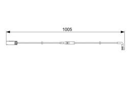 Warning Contact, brake pad wear BOSCH 1 987 473 053