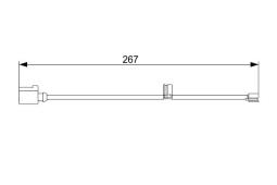 Warning Contact, brake pad wear BOSCH 1 987 473 560