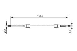 Cable Pull, parking brake BOSCH 1 987 477 692