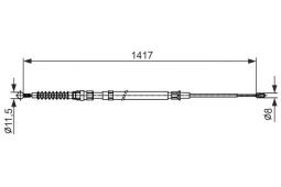 Cable Pull, parking brake BOSCH 1 987 482 583