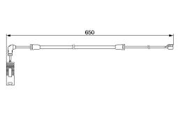 Warning Contact, brake pad wear BOSCH 1987474960